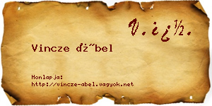 Vincze Ábel névjegykártya